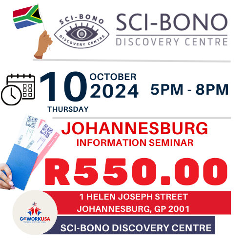 WG.USA- 10 October 2024 - 5pm to 8pm -Sci Bono Center - 1 Helen Joseph Street Johannesburg, GP 2001